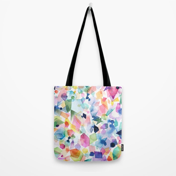 Crystals and Gems Splash Pink Blue Tote Bag Gallery Image 2