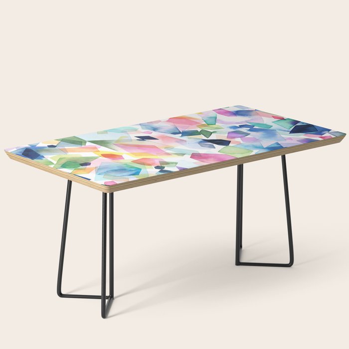 Crystals and Gems Splash Pink Blue Coffee Table Gallery Image 1