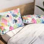 Crystals and Gems Splash Pink Blue Pillow Sham Gallery Image 2