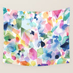 Crystals and Gems Splash Pink Blue Wall Tapestry Gallery Image 4