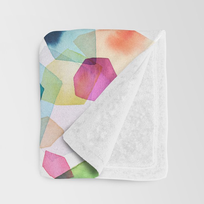 Crystals and Gems Splash Pink Blue Throw Blanket Gallery Image 3