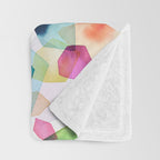 Crystals and Gems Splash Pink Blue Throw Blanket Gallery Image 3