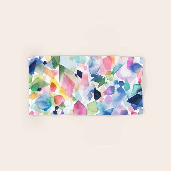 Crystals and Gems Splash Pink Blue Bath Towel Gallery Image 1