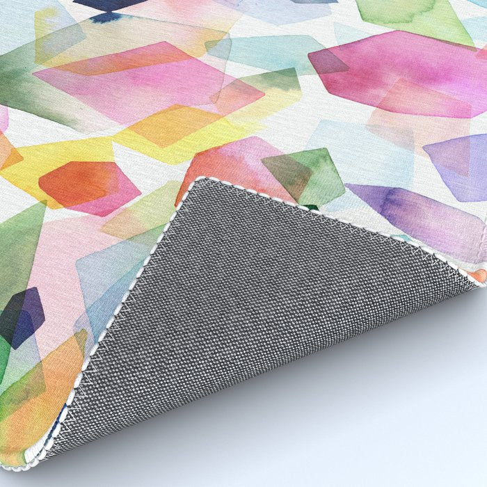 Crystals and Gems Splash Pink Blue Rug Gallery Image 4