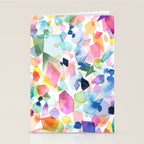 Crystals and Gems Splash Pink Blue Stationery Card Gallery Image 2