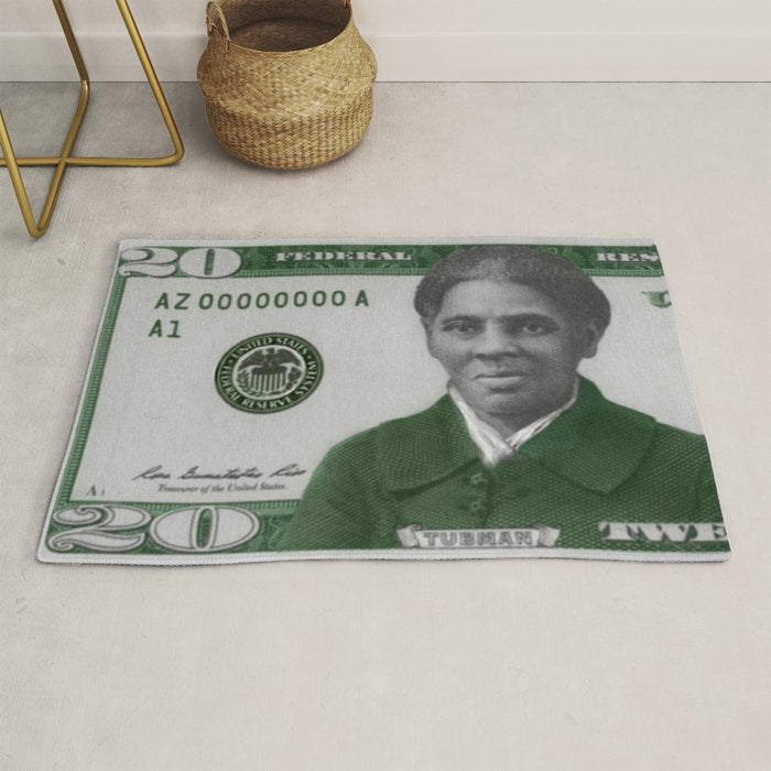 Proposed African American Icon Harriet Tubman Single U.S. Mint 20 Dollar bill Rug Gallery Image 1