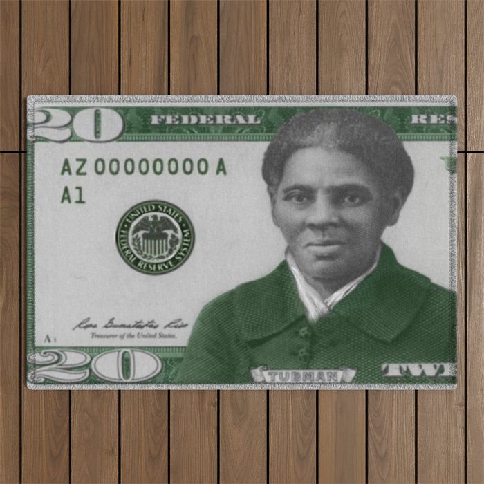 Proposed African American Icon Harriet Tubman Single U.S. Mint 20 Dollar bill Outdoor Rug Gallery Image 1