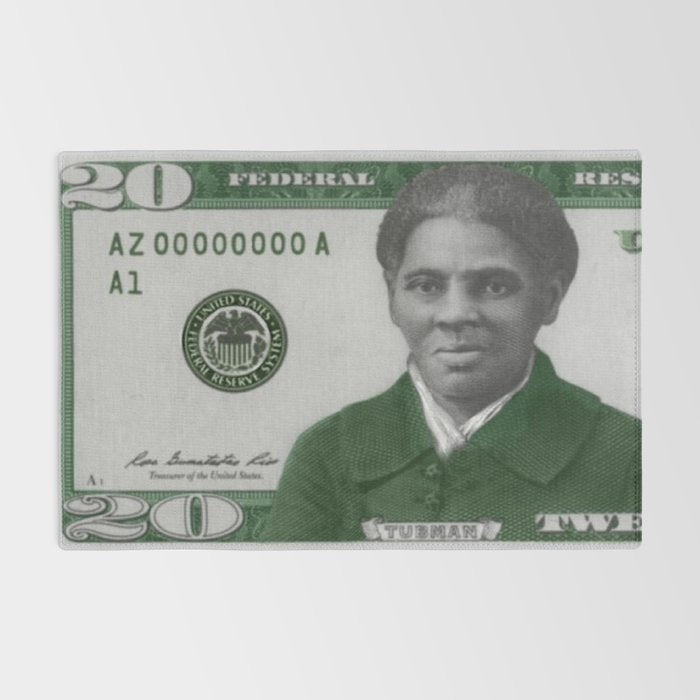 Proposed African American Icon Harriet Tubman Single U.S. Mint 20 Dollar bill Rug Gallery Image 2