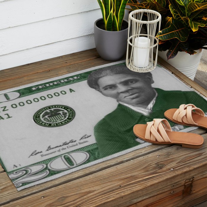 Proposed African American Icon Harriet Tubman Single U.S. Mint 20 Dollar bill Outdoor Rug Gallery Image 2