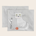 White Cat Placemat Gallery Image 1