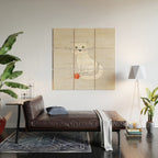 White Cat Wood Wall Art Gallery Image 2