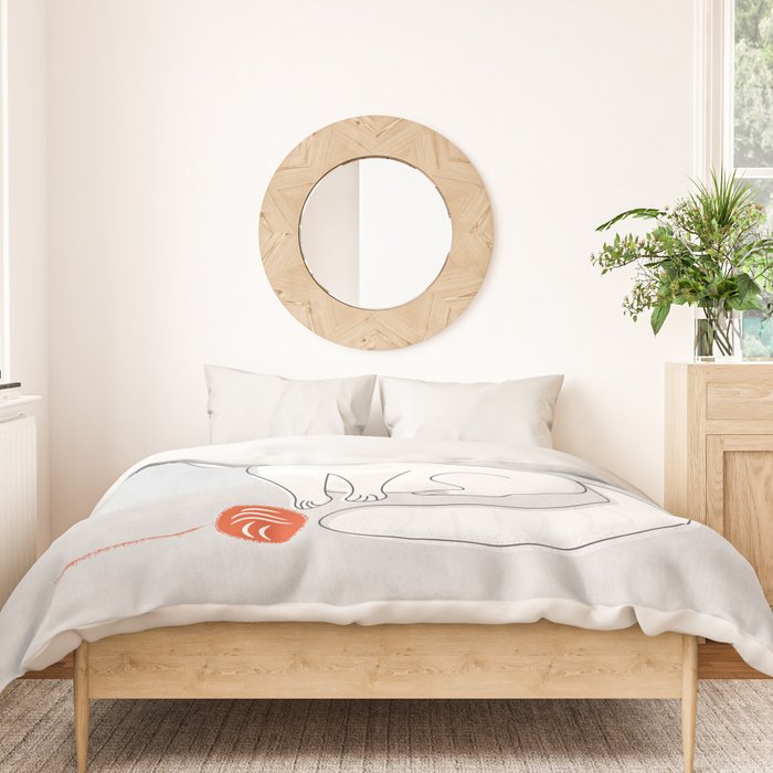 White Cat Duvet Cover Gallery Image 3