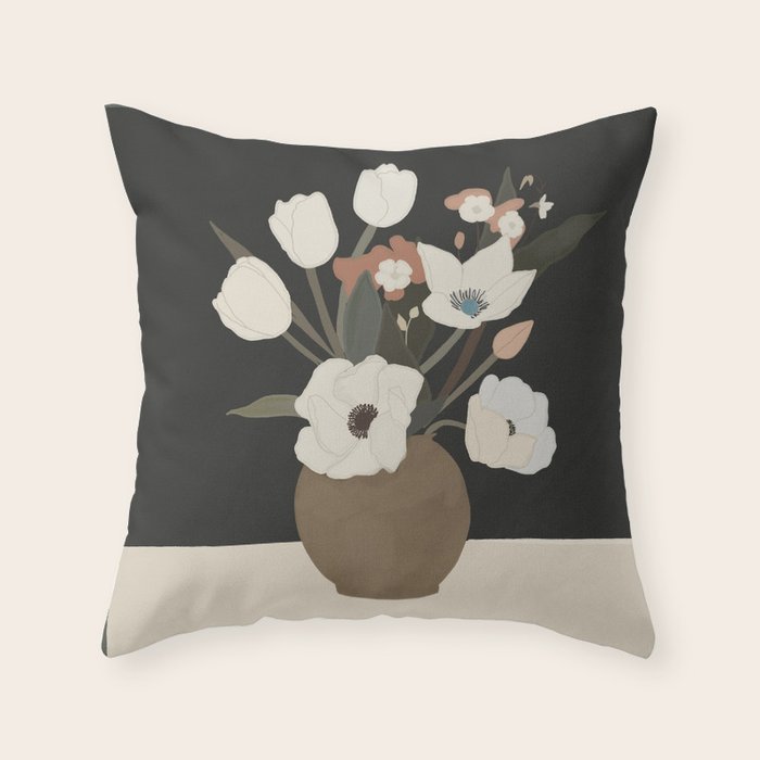Gently Flowers 2 Throw Pillow Gallery Image 6