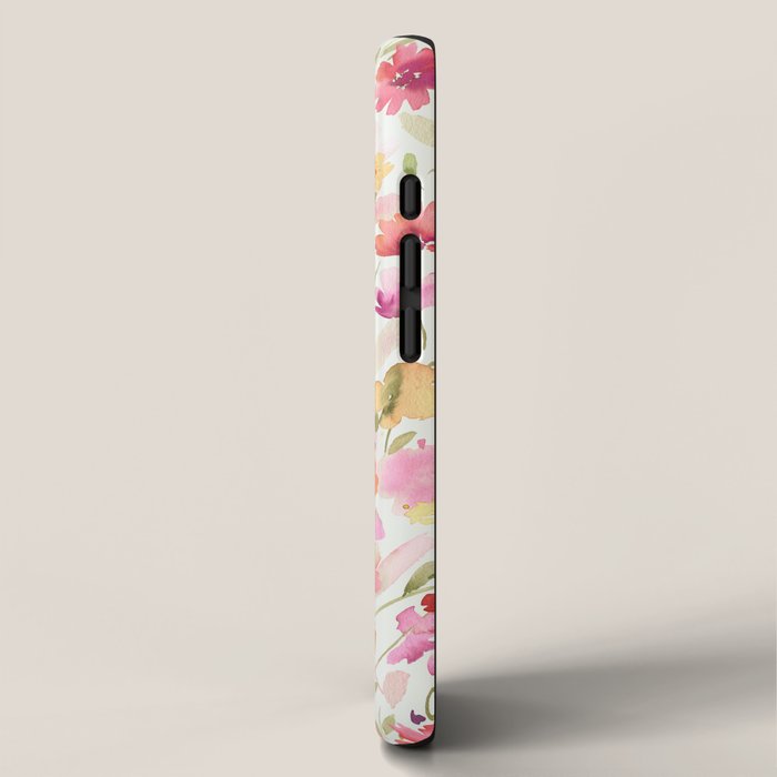 Natural Haze Spring Meadow Cosmos Wildflowers Magenta Red Yellow iPhone Case Gallery Image 2