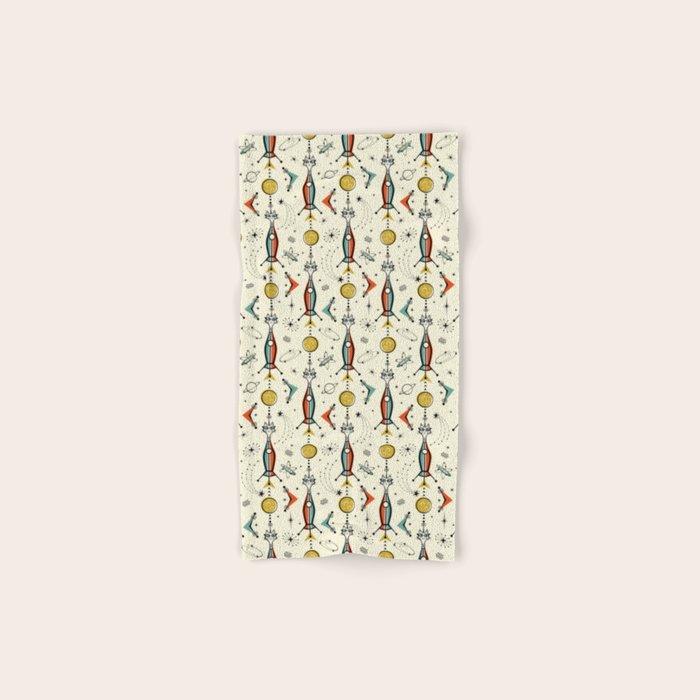 Atomic Kitty Rockets ©studioxtine Bath Towel Gallery Image 1