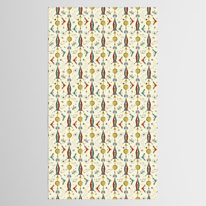 Atomic Kitty Rockets ©studioxtine Tablecloth Gallery Image 2