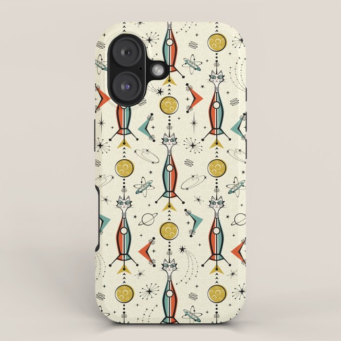 Atomic Kitty Rockets ©studioxtine iPhone Case Gallery Image 1