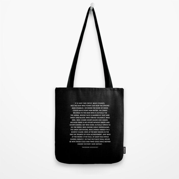 The Man in the Arena - Theodore Roosevelt Tote Bag Gallery Image 2