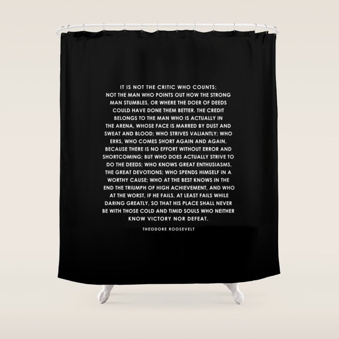 The Man in the Arena - Theodore Roosevelt Shower Curtain Gallery Image 1