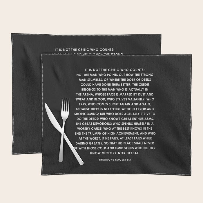 The Man in the Arena - Theodore Roosevelt Placemat Gallery Image 1