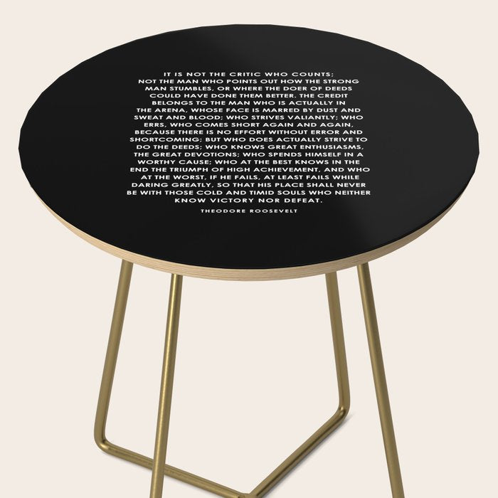 The Man in the Arena - Theodore Roosevelt Side Table Gallery Image 2