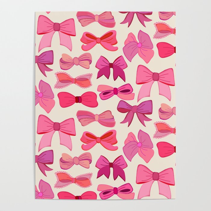 Vintage Pink Bows Poster Gallery Image 4
