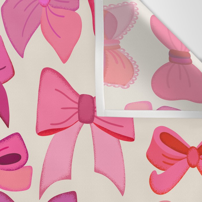 Vintage Pink Bows Wall Tapestry Gallery Image 3