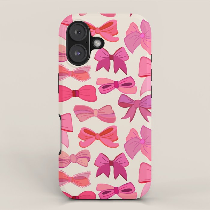 Vintage Pink Bows iPhone Case Gallery Image 1