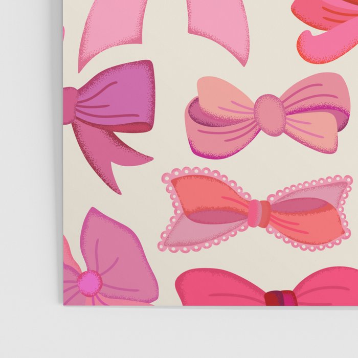 Vintage Pink Bows Poster Gallery Image 3