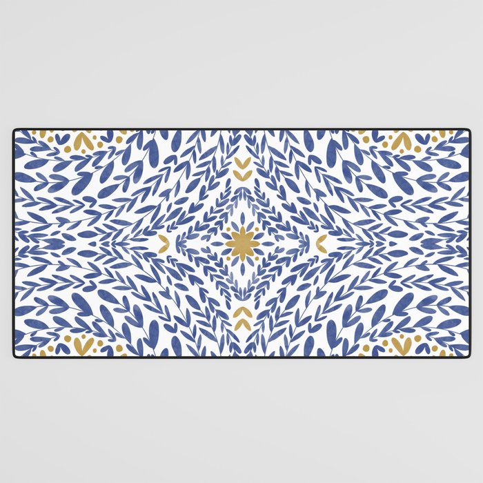 Intricate modern nature tile B Desk Mat Gallery Image 3