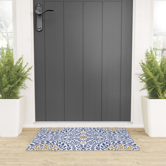 Intricate modern nature tile B Welcome Mat Gallery Image 3