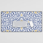 Intricate modern nature tile B Desk Mat Gallery Image 1