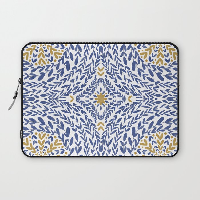 Intricate modern nature tile B Laptop Sleeve Gallery Image 1