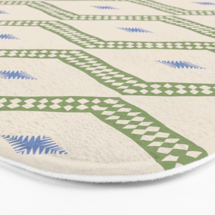 Ikat Hand-cut Pattern 3 Bath Mat Gallery Image 3