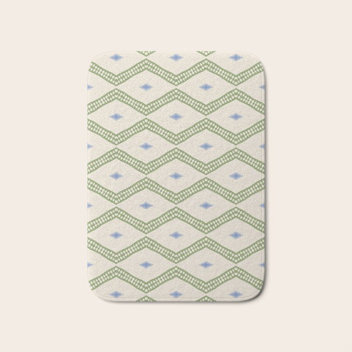 Ikat Hand-cut Pattern 3 Bath Mat Gallery Image 1