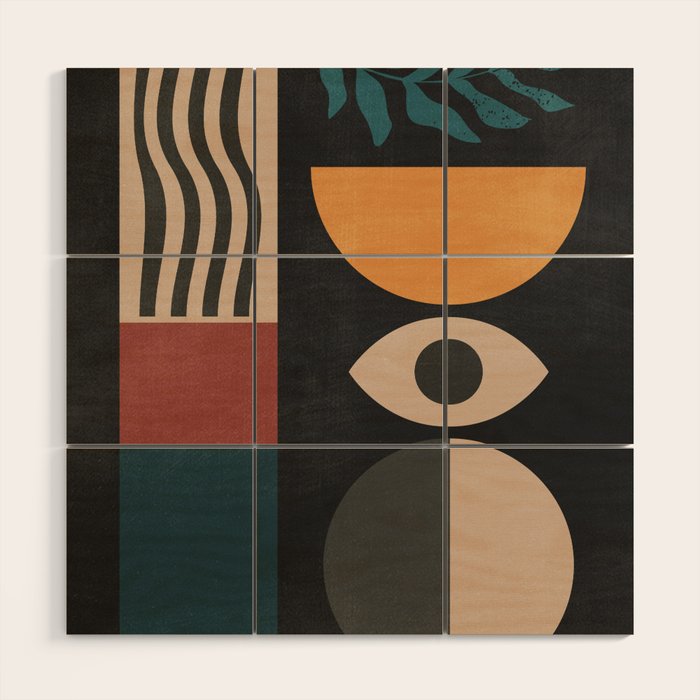 Geometric Abstraction 237 Wood Wall Art Gallery Image 1