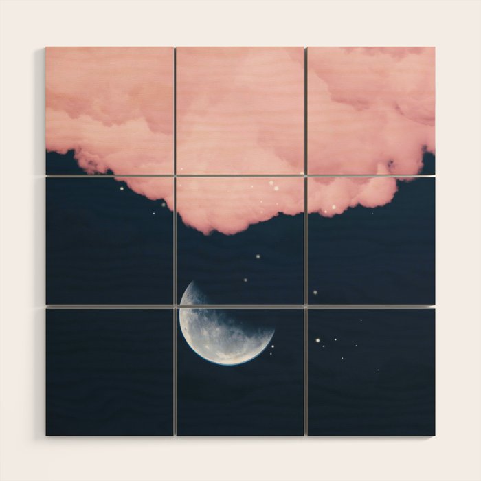 Falling moon Wood Wall Art Gallery Image 1