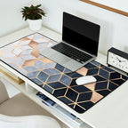Soft Blue Gradient Cubes Desk Mat Gallery Image 2