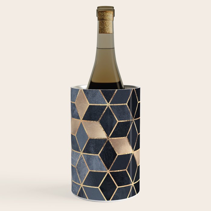 Soft Blue Gradient Cubes Wine Chiller Gallery Image 3