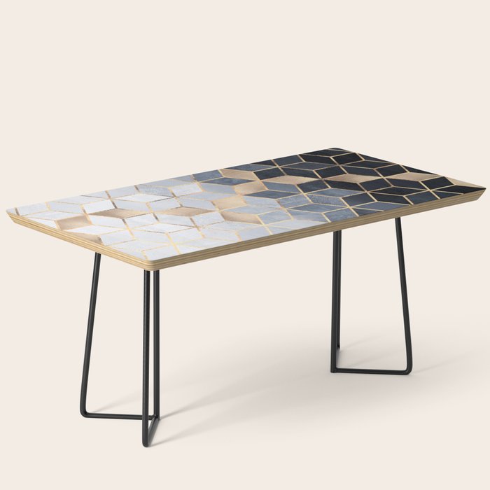 Soft Blue Gradient Cubes Coffee Table Gallery Image 1
