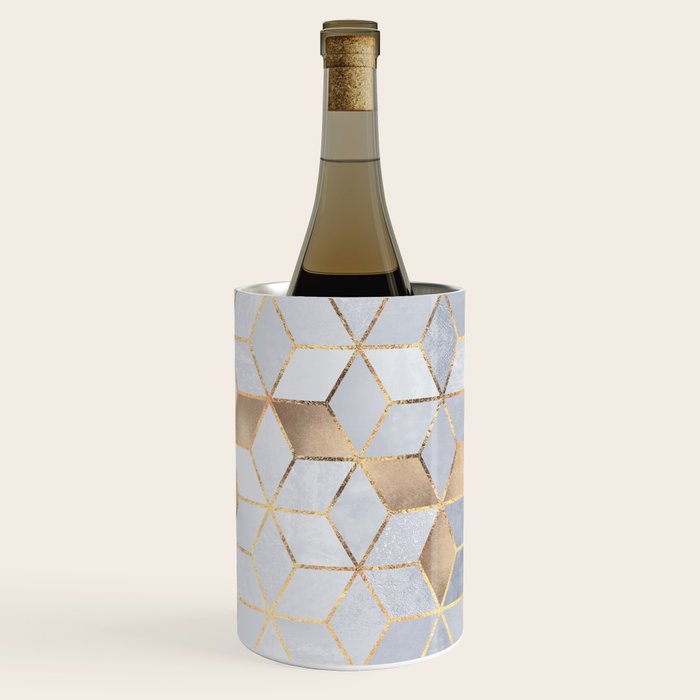 Soft Blue Gradient Cubes Wine Chiller Gallery Image 2