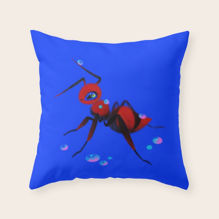 Red velvet ant Throw Pillow Gallery Image 6