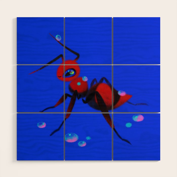 Red velvet ant Wood Wall Art Gallery Image 1