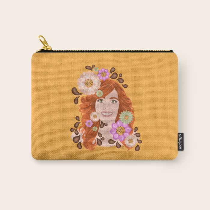 Vintage Beauty Retro Portrait Carry All Pouch Gallery Image 1