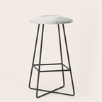 Geometric Southwestern Minimalism - White and Grey Stool Gallery Image 1