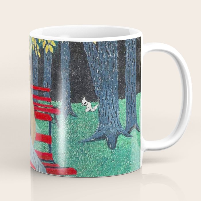 African American Masterpiece 'Man on a Bench' by Horace Pippin Coffee Mug Gallery Image 1