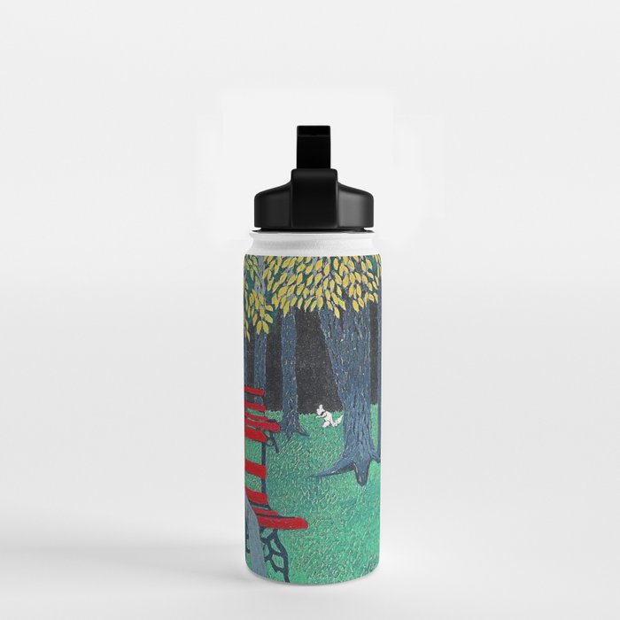 African American Masterpiece 'Man on a Bench' by Horace Pippin Water Bottle Gallery Image 2