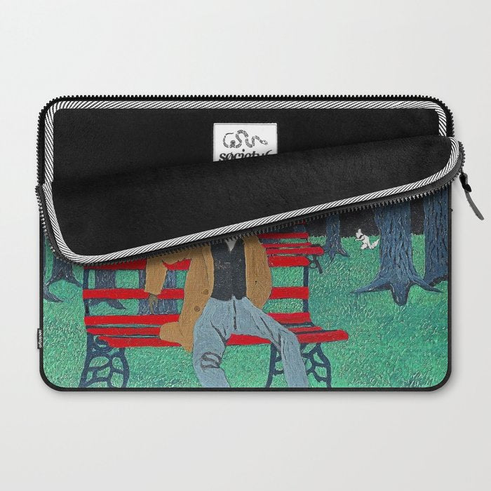 African American Masterpiece 'Man on a Bench' by Horace Pippin Laptop Sleeve Gallery Image 2