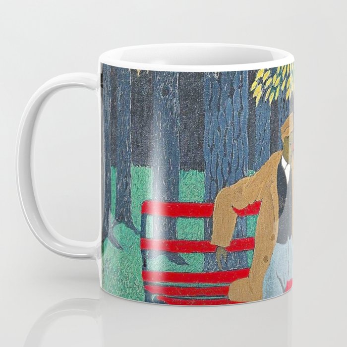 African American Masterpiece 'Man on a Bench' by Horace Pippin Coffee Mug Gallery Image 3