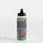 African American Masterpiece 'Man on a Bench' by Horace Pippin Water Bottle Gallery Image 3